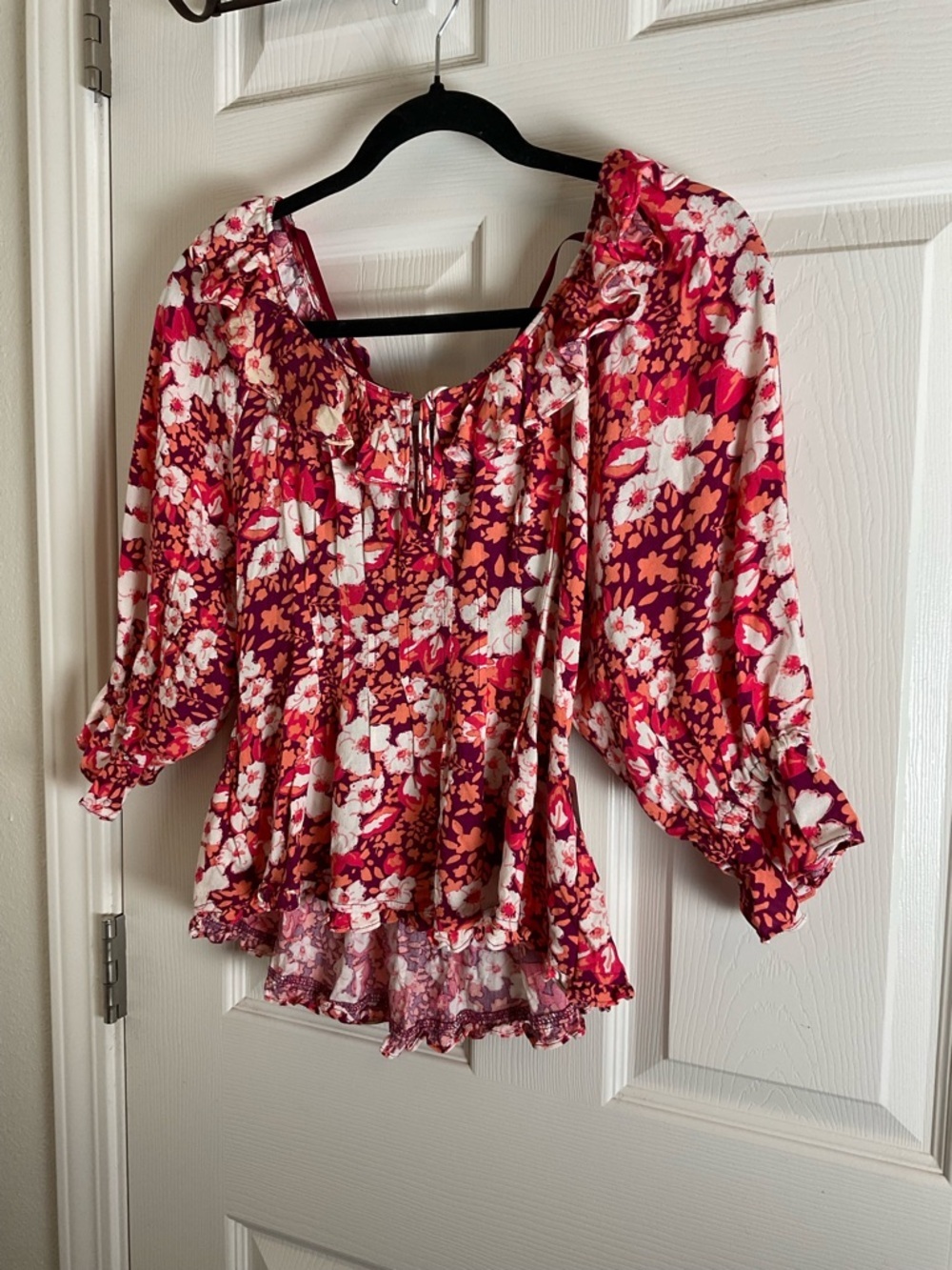 Free People Sweet Memories Blouse in Fruit Punch Combo - Size S - Picture 2 of 10